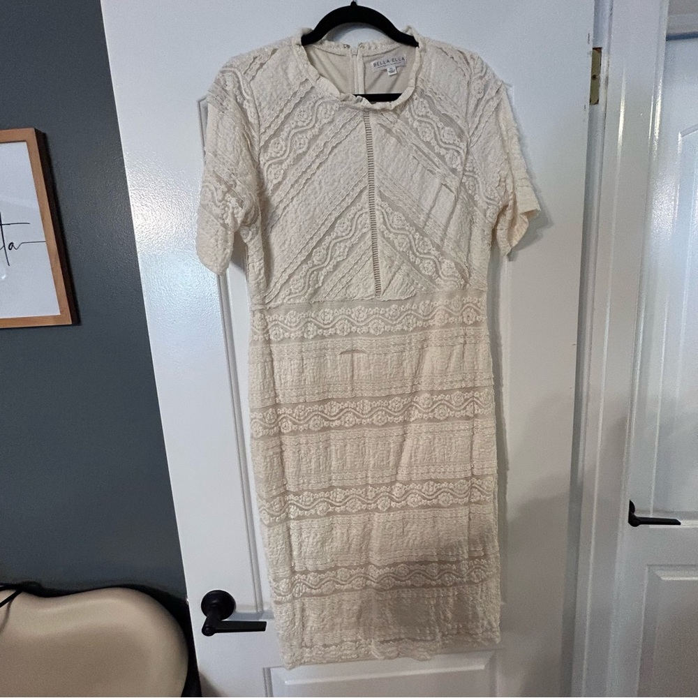 Bella Ella Boutique white sheath dress